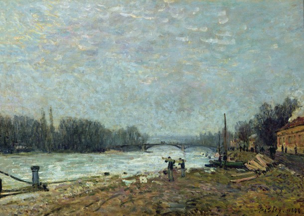 Apres la Débacle, la Seine au Pont de Suresnes, 1880
