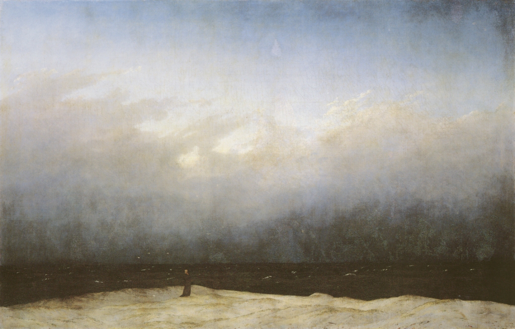 Caspar David Friedrich: "Seelandschaft (Der Mönch am Meer)", 1810, Öl auf Leinwand, Alte Nationalgalerie Berlin.